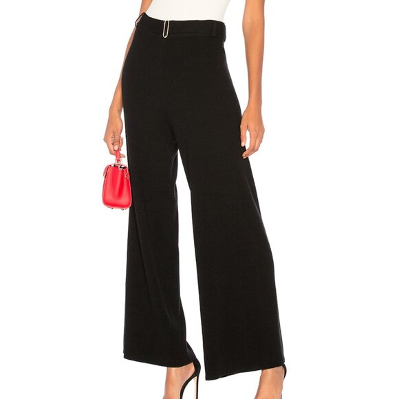 AG "Quill" wide leg Wool / Cashmere ribbed Pants - Picture 1 of 4